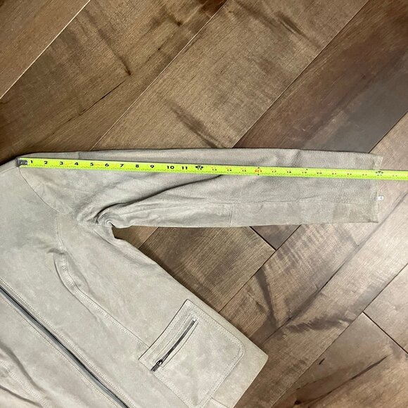 Dennis by Dennis Basso Women’s Size XS Beige Taupe Leather Jacket Full Zip NWT! - Picture 11 of 12